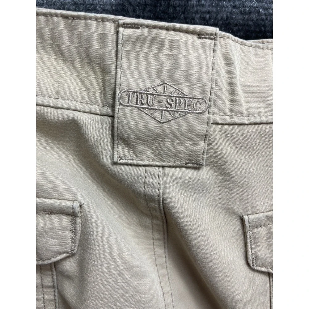 Tru-Spec Mens 40x32 Khaki Ripstop Tactical Cargo Pants Tan Utility Trousers